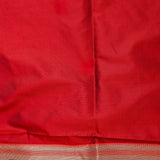 Black Paithani Silk Saree With Lotus, Swan & Floral Weave Pallu & Red Contrast Border