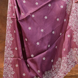 Fandango Pink Floral Silk Blend Saree