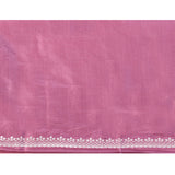 Fuchsia Purple Floral Embroidered Silk Blend Saree
