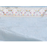 Mint Green Floral Embroidered Tissue Silk Saree