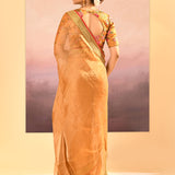 Jewel Gold Embroidered Metallic Tissue Saree
