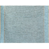 Aqua Blue Embroidered Tussar Saree