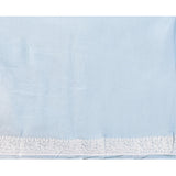 Electric Blue Floral Silk Blend Saree