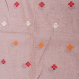Mauve Woven Floral Butti Linen Silk Banarasi Saree With Patola Geometric Pallu