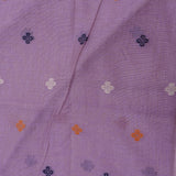 Lavender Woven Floral Butti Linen Silk Banarasi Saree With Patola Geometric Pallu