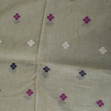 Grey Banarasi Linen Saree With Patan Patola Weave Pallu & Contrast Border