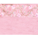 Taffy Pink Floral Embroidered Tissue Silk Saree
