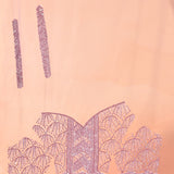Lavander Net Saree With Sequined Scalloped Border