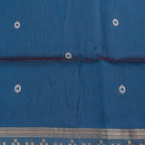 Red & Blue Banarasi Silk Saree With Patan Patola Double Ikat Weave & Silver Zari Border