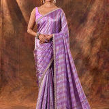 Periwinkle Purple Tissue Silk Saree
