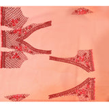 Scarlet Red Metallic Shimmer Net Saree With All Over Sequins