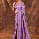 Periwinkle Purple Tissue Silk Saree