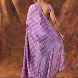 Periwinkle Purple Tissue Silk Saree