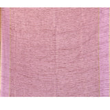 Lilac Purple Embroidered Tussar Saree