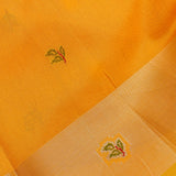 Yellow Banarasi Silk Saree With Shikargah Weave Pallu & Gold Zari Border