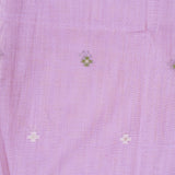Lilac Woven Ikat Butti Linen Silk Banarasi Saree With Patola Geometric Pallu