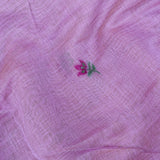 Onion Pink Mauve Banarasi Linen Saree With Woven Floral Tree Pallu