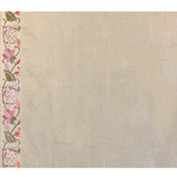 Muted Soft Green Floral Tissue Silk Saree