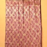 Mauve Banarasi Silk Saree With Gold Zari Floral Jaal And Dark Brown Contrast Border