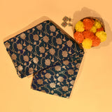 Dark Green Banarasi Silk Saree With Gold Zari Floral Jaal And Lotus Motif Pallu