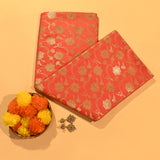 Orange Banarasi Silk Saree With Gold Zari Floral Jaal And Lotus Pallu