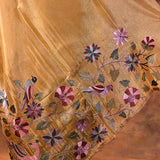 Golden Floral Tissue Silk Saree