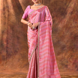 Punch Pink Tissue Silk Saree