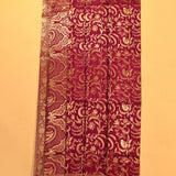 Maroon Banarasi Silk Saree With Gold Zari Floral Jaal And Grand Paisley Pallu