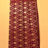Dark Brown Banarasi Silk Saree With Gold Zari Pomegranate Butti Jaal And Floral Pallu