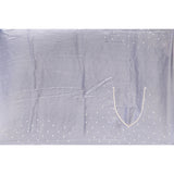 Grey-Blue Saree With Sunburst Floral Vine Embroidery