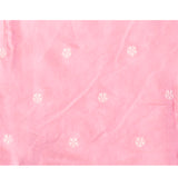 Cherry Blossom Pink Floral Silk Blend Saree