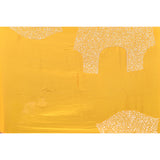 Mustard Yellow Saree With Pearl Swirl Embroidery And Sequin Floral Border