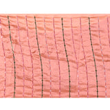 Peach Pink Floral Silk Saree