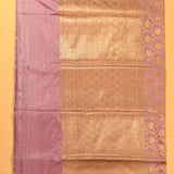 Lavender Pure Silk Banarasi Saree With Antique Gold Zari All-Over Floral Jaal & Paisley Pallu