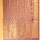 Lavender Pure Silk Banarasi Saree With Antique Gold Zari All-Over Floral Jaal & Paisley Pallu
