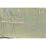 Sage Green Shaded Hand Embroidered Designer Saree With Zardosi Border
