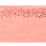 Pinkish Peach Embroidered Satin Silk Saree