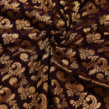 Dark Purple Pure Silk Banarasi Saree With Gold Zari All-Over Paisley Jaal & Geometric Zari Pallu