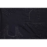 Black Georgette Saree With Hand Embroidered Sequin Rose Motifs