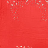 Red Georgette Saree With All Over Hand Embroidered Sequin Floral Pallu