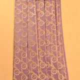 Mauve Purple Gold Zari Floral Jaal Pure Silk Banarasi Saree
