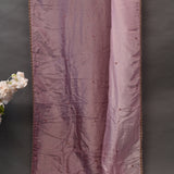 Mauve Pink Organza Saree With Hand Embroidered Floral Booti And Antique Gold Leaf Border