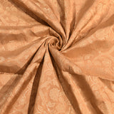 Peach Copper Zari All-Over Floral Jaal Pure Silk Banarasi Saree With Self Woven Pallu