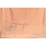 Dusty Rose Tie-Dye Saree With Hand Embroidered Multi-Row Border