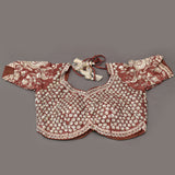 Mauve Saree With Floral Booti And Paisley Embroidered Border