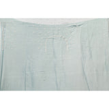 Dusty Blue Hand Embroidered Georgette Saree With Pearl Zari Border