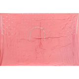 Pink Hand Embroidered Georgette Saree With Pearl Zari Border