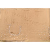 Golden Beige Hand Embroidered Saree With Floral Sequin Border