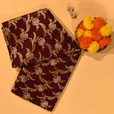 Maroon Dual Tone Zari All-Over Floral Plant Jaal Pure Silk Banarasi Saree With Dense Floral Pallu