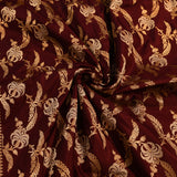 Maroon Dual Tone Zari All-Over Floral Plant Jaal Pure Silk Banarasi Saree With Dense Floral Pallu